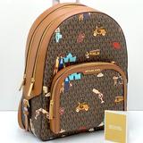 Michael Kors Bags | Michael Kors Jet Set Girls Jaycee Large Zip Packed Backpack Brown Multi | Color: Brown/Gold | Size: Large