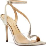 Jessica Simpson Shoes | Jessica Simpson Whitley High Heel Pointed Open Toe Lucite Pumps Champagne Clear | Color: Cream/Gold | Size: 8