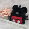 Disney Bags | Bioworld X Disney Mickey Mini Fuzzy Backpack New | Color: Black/Red | Size: Os