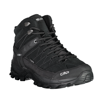 Wanderschuh CMP "RIGEL MID TREKKING SHOES WP", Gr. 42, grau (anthra, grün), Veloursleder, sportlich, Schuhe, wasserdicht