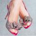 Kate Spade Shoes | Kate Spade Satin And Glitter Bow Slingback Pumps | Color: Pink | Size: 7