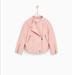 Zara Jackets & Coats | Host Pick Zara Faux Leather Kids Coat Jacket | Color: Pink | Size: 6g