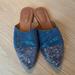 Anthropologie Shoes | Jasper And Jeera Metallc Mules | Color: Blue/Purple | Size: 41