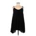Elan Casual Dress - A-Line V Neck Sleeveless: Black Print Dresses - Women's Size Medium