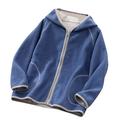 Qufokar Boys Puffer Jacket Size 6 Boys Fleece Jacket Toddler Boys Girls Long Sleeve Autumn Winter Solid Fleece Zippered Hoodie Coat Jacket Thicken Warm Outwear