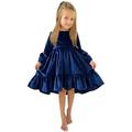 Toddler Girl Summer Clothes Long Sleeve Children Dress Kids Little Girls Daily Dress Autumn Long Sleeve Solid Irregular Princess Dress Ruffle Casual 4 Year Girl Party Dress Polyester Dress Girls Age 8