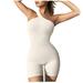 Women s Sexy One Shoulder Sleeveless Bodysuits Ribbed Short Pants Jumpsuits One Piece Yoga Romper