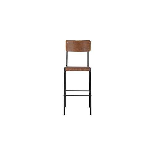 vidaXL Barhocker 2 Stk. Braun Massives Sperrholz Stahl