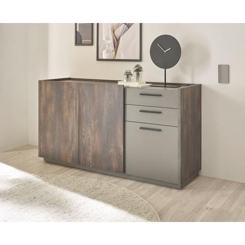 „Sideboard INOSIGN „“LARGO““ Sideboards Gr. B/H/T: 152 cm x 80 cm x 45 cm, 2, braun (thermo oak dekor) Sideboards mit Soft-Close-Funktion, Breite ca. 152 cm“
