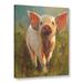 August Grove® Morning Pig by Cari J. Humphry Print on Canvas Canvas, Wood in Pink | 36 H x 48 W x 2 D in | Wayfair AGGR2639 37980796
