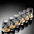 Verres à vin en verre de cristal avec feuille d'or verres à boissons verres à Cocktail whisky