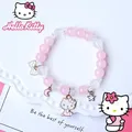 Sanrioed-Perles de cristal multicolores Hello Kitty Cinnamoroll AB Perles de verre Sapcer pour