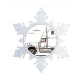 The Holiday Aisle® Personalized Friendly Folks Cartoon Snowflake Truck Driver, 18 Wheeler | 5.5 H x 5.5 W x 0.25 D in | Wayfair