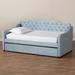 Rosdorf Park Whitnash Daybed w/ Trundle Wood in Blue/Brown | 42.52 D in | Wayfair CE2644A8C2B54E3C9F6E841359D5A5CF