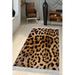 Brown 31 x 0.35 in Indoor Area Rug - East Urban Home Alarik Animal Print Black/Area Rug Silk | 31 W x 0.35 D in | Wayfair