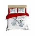 East Urban Home Summer Red/White/ Reversible Duvet Cover Set Microfiber/Satin in Black | 61" x 87" Duvet Cover + 2 Additional Pieces | Wayfair