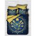 East Urban Home Jerard Microfiber Reversible Duvet Cover Set Microfiber in Blue | 61" x 87" Duvet Cover + 2 Additional Pieces | Wayfair