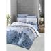 East Urban Home Bayviewpark Blue/White/ 6 Piece Duvet Cover Set Satin/Cotton in Brown | Wayfair 6D284A2A01E746F29F2A717FE44CD0BC