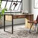 East Urban Home Grafton Desk Wood/Metal in Brown | 29.84 H x 48.82 W x 23.62 D in | Wayfair 9E3F005AFE8A45A38B5D0817122CCDF2