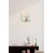 East Urban Home Thao 1 - Light Dimmable Gold Flush Mounted Sconce, Crystal in White | 8.66 H x 9.45 W x 7.48 D in | Wayfair