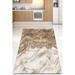 Brown/White 79 x 31 x 0.39 in Area Rug - East Urban Home Lillegard Abstract Machine Made Power Loom Velvet/ Area Rug in | Wayfair