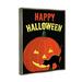 The Holiday Aisle® Happy Halloween Haunted Jack-o-Lantern by The Saturday Evening Post - Graphic Art on in Brown/Orange/Red | Wayfair