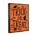 The Holiday Aisle® Trick or Treat Spider Web by Nina Seven - Graphic Art on Canvas in Black/Orange | 21 H x 17 W x 1.7 D in | Wayfair