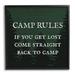 Stupell Industries Camp Rules If You Get Lost Funny Giclee Art By Daphne Polselli Wood in Brown | 12 H x 12 W x 1.5 D in | Wayfair as-302_fr_12x12