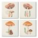 Stupell Industries land Mushroom Botanical Sprouts 4 Piece Wall Plaque Art Set By Lucca Sheppard Canvas in Brown | 12 H x 12 W x 0.5 D in | Wayfair