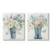 Stupell Industries Country Garden Bouquets Rain Boots 2 Piece Wall Plaque Art Set By Nan in Blue/White | 30 H x 48 W x 1.5 D in | Wayfair