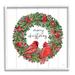 Stupell Industries Merry Christmas Red Cardinal at-151 Wood in Brown/Green/Red | 24 H x 24 W x 1.5 D in | Wayfair at-151_wfr_24x24