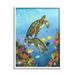 Stupell Industries Sea Turtles Swimming Underwater Reef Giclee Art By Dave Bartholet Wood in Blue/Brown/Green | 30 H x 24 W x 1.5 D in | Wayfair