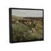 Stupell Industries Cliff Cottages Rural Landscape Framed Floater Canvas Wall Art By Lettered & Lined Canvas in Black/Brown/Green | Wayfair