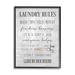 Stupell Industries Laundry Room Rules Family List Framed Giclee Art By CAD Wood in Black/Brown/Gray | 14 H x 11 W x 1.5 D in | Wayfair