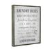 Stupell Industries Laundry Room Rules Family List Framed Giclee Art By CAD Wood in Black/Brown/Gray | 21 H x 17 W x 1.7 D in | Wayfair