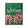 Stupell Industries Tis The Season To Be Merry Patterned Canvas Wall Art By Taylor Shannon Designs Canvas in Green | 20 H x 16 W x 1.5 D in | Wayfair