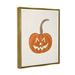 The Holiday Aisle® Casual Jack-o-Lantern Smile by Taylor Shannon Designs - Floater Frame Painting on Canvas in Orange | Wayfair