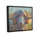 Stupell Industries Country Sheep Modern Portrait Floater Canvas Wall Art By Rita Kirkman Canvas in Blue/Yellow | 25 H x 31 W x 1.7 D in | Wayfair
