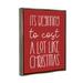 The Holiday Aisle® Cost a Lot Like Christmas Funny Phrase by Lil' Rue - Floater Frame Graphic Art on Canvas in Red | 31 H x 25 W x 1.7 D in | Wayfair