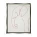 Ivy Bronx Elephant Doodle Outline Shape - Floater Frame Graphic Art on Canvas in Pink | 21 H x 17 W x 1.7 D in | Wayfair