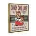 The Holiday Aisle® Candy Cane Lane Vintage Reindeer Boot by Jo Moulton - Floater Frame Graphic Art on Canvas in Brown/Green/Red | Wayfair