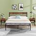 17 Stories Bedroom Set Bed Frame & Nightstand 3 PieceSet Of 3 Metal in Brown | 40 H x 55 W x 74.8 D in | Wayfair D34131257A324FE7BBC5F8C63BD0E391