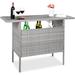 Latitude Run® Hanswalter Wicker Buffet & Console Table Wicker/Rattan in Gray | 36.4 H x 54.5 W in | Outdoor Furniture | Wayfair