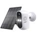ZOSI 3MP Wireless Battery Operated Outdoor Spotlight Security Camera w/ Solar Panel, Motion Sensor in White | 10 H x 8 W x 3 D in | Wayfair