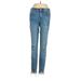 Zara Jeggings - Mid/Reg Rise: Blue Bottoms - Women's Size 2 - Distressed Wash