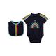 Adidas Sportswear Unisex Infant 3-Stripes Vest & Bib Gift Set - Navy