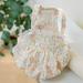 Floral Sling Skirt Teddy Bear Thin Vest Summer Puppy Clothes Puppy Pet Clothing Suitable Korean Pet Clothing