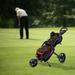 Foldable/Collapsible Golf Push Cart 3 Wheel with Foot Brake & Cup Holder