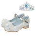 Toddler Little Kid Girls Dress Pumps Glitter Sequins Princess Flower Low Heels Party Show Dance Shoes Rhinestone Sandals Gymnastic Slides