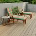 74" x 22" Multicolor Stripe Outdoor Chaise Lounge Cushion with Ties and Loop - 74'' L x 22'' W x 5'' H